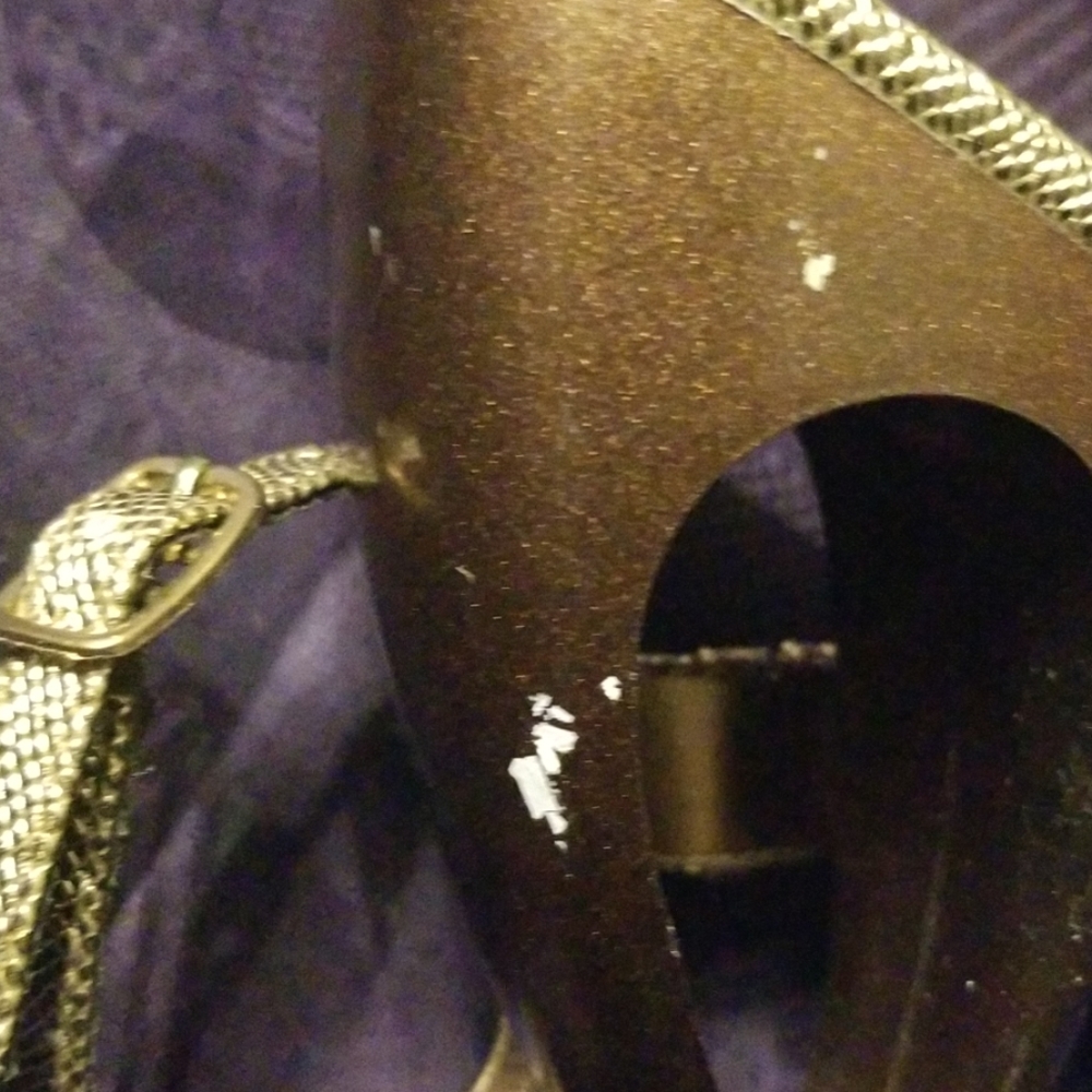 Shoes: NWOT GOLD Sandals - Picture 7 of 7